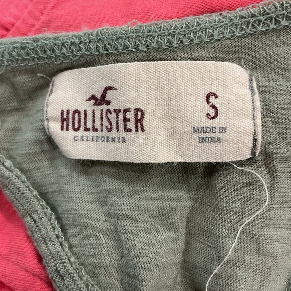 Hollister Crochet Lace Tank Top Boho Festival Hippie Olive Green Size Small - Picture 4 of 5